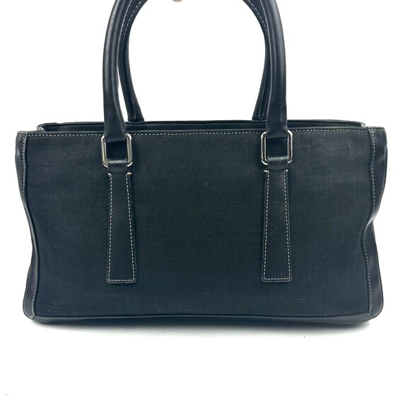 Coach Canvas Purse Black Leather Trim No. MOP-9428 - Picture 2 of 16